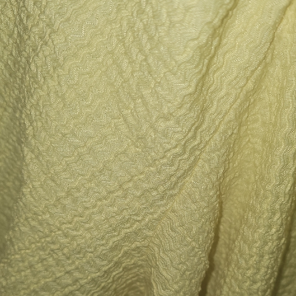 LOFT NWT Women's  Light Yellow Puff Sleeve Blouse Tie Front Size XLarge - Picture 4 of 10